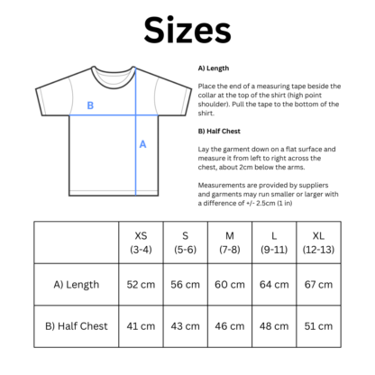 Kids T Shirt Sizes